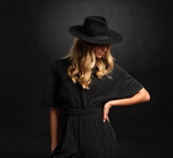 Fedora laine bijoux Lyra